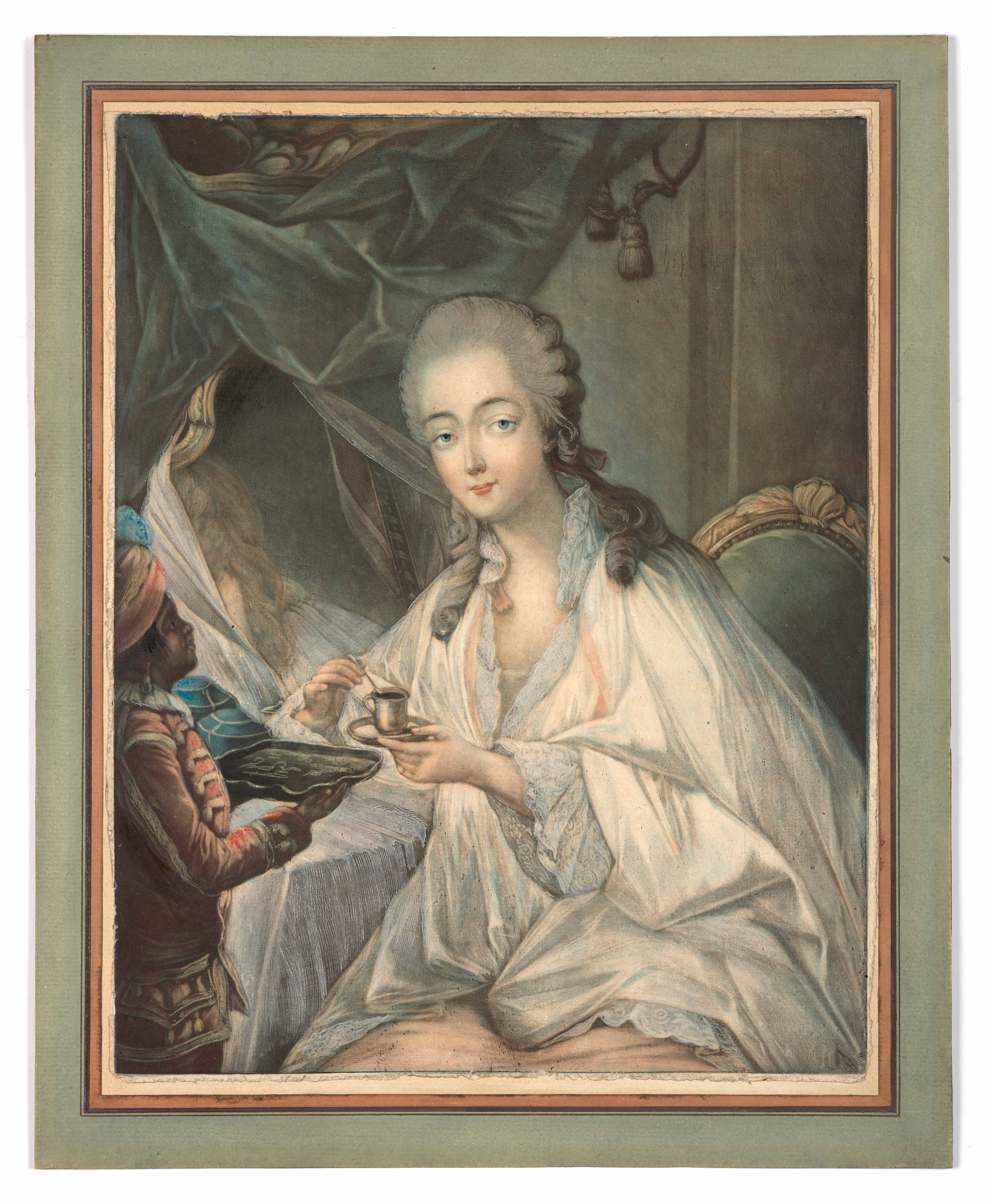 La comtesse du Barry (1743-1793) à sa toilette en compagnie de son page ...