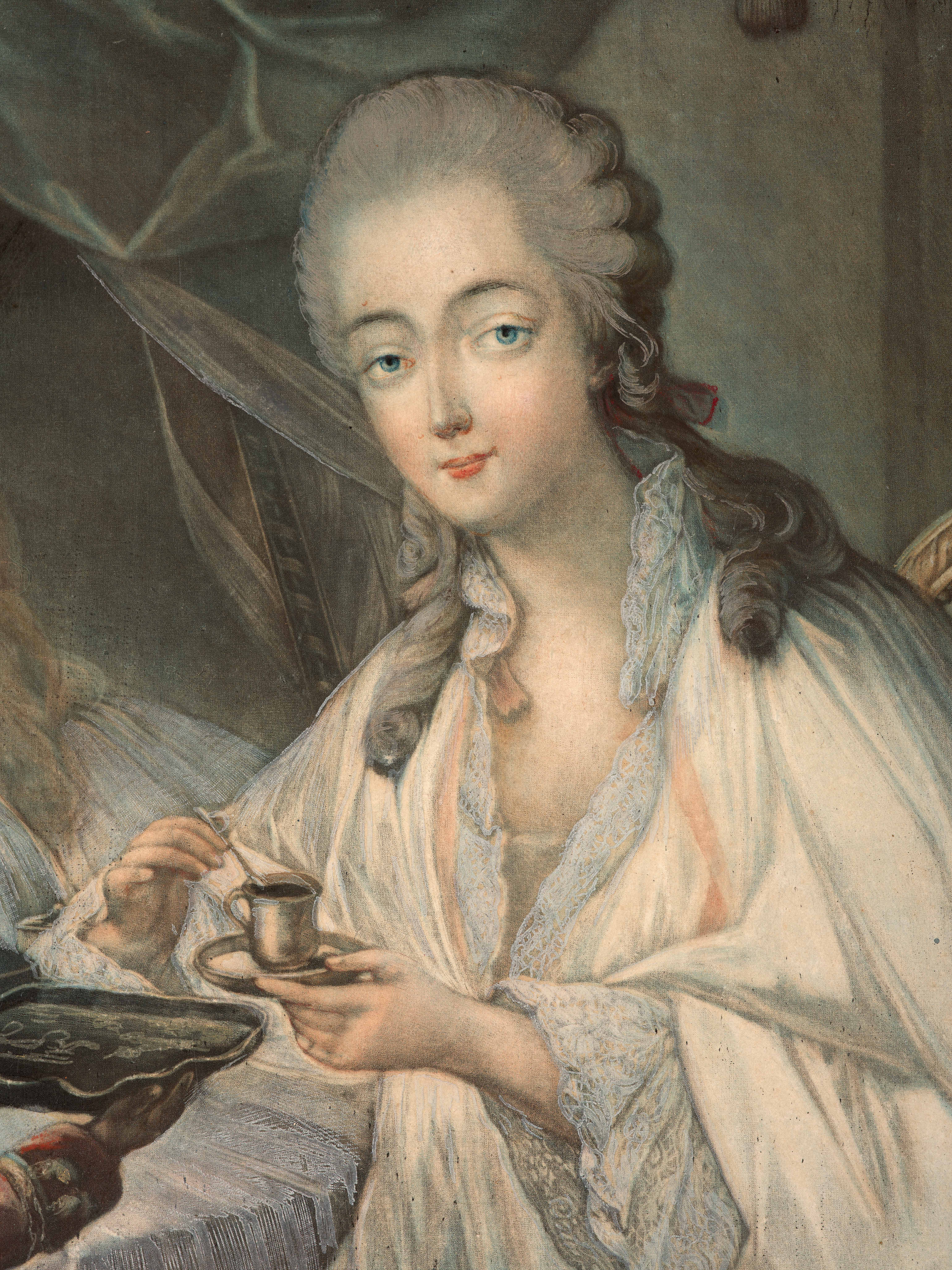 La comtesse du Barry (1743-1793) à sa toilette en compagnie de son page ...
