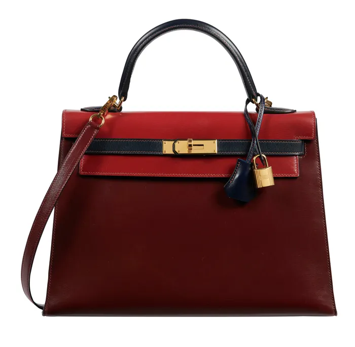 Hermès HSS Kelly 35 Vermillon Bleu Saphir