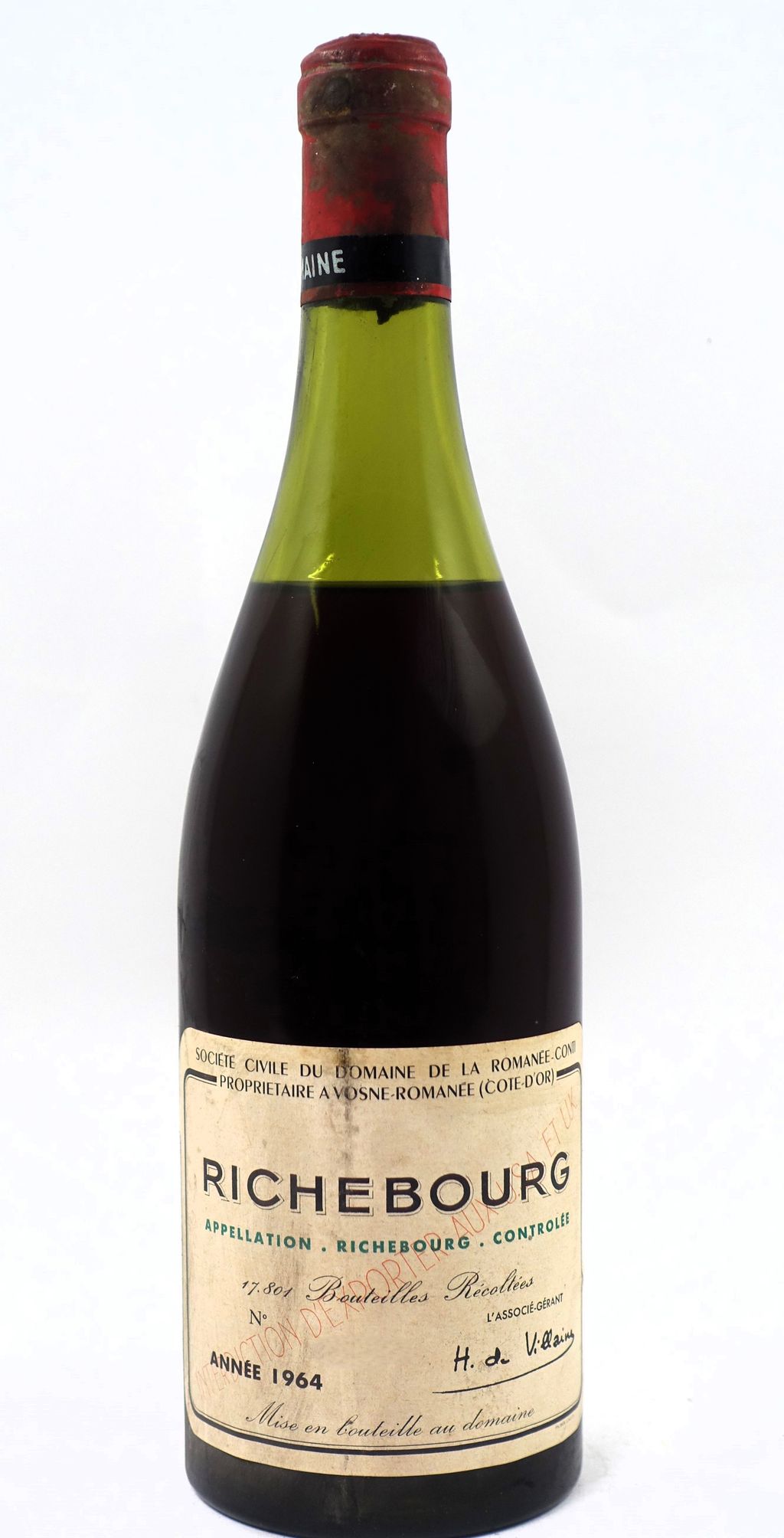 Richebourg 1964 Domaine de la Romanée-Conti (1 BT) | Finest and Rarest Wines | 2022 | Sotheby's
