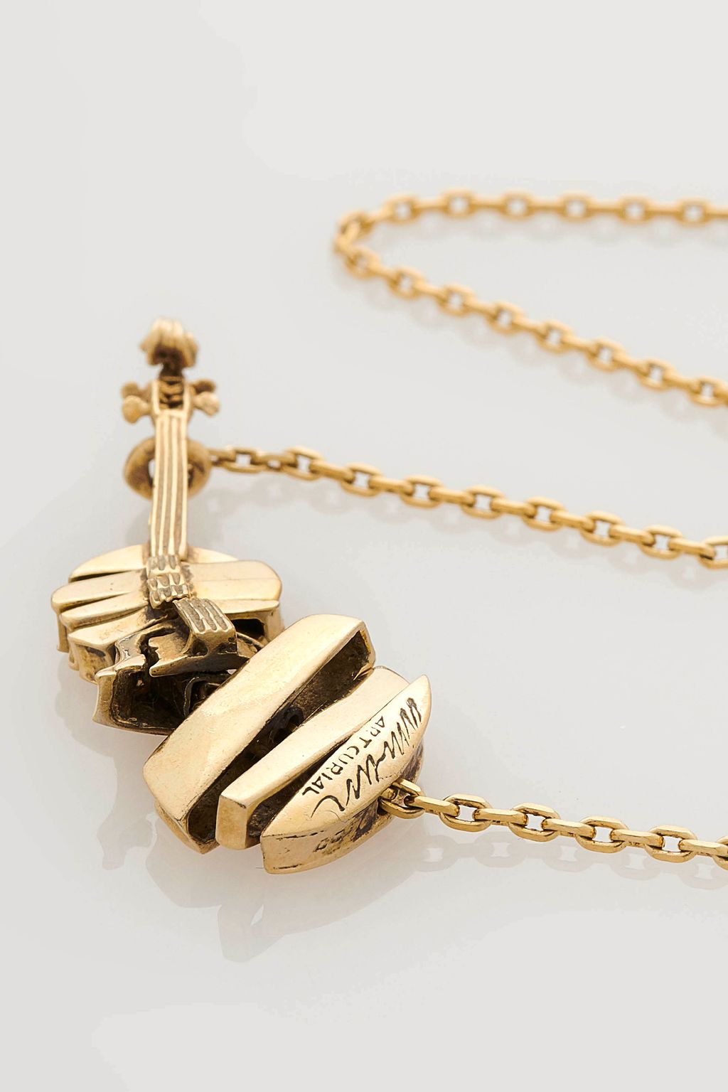 Pendentif violon et archet - Argent massif CATHERINE FABRE