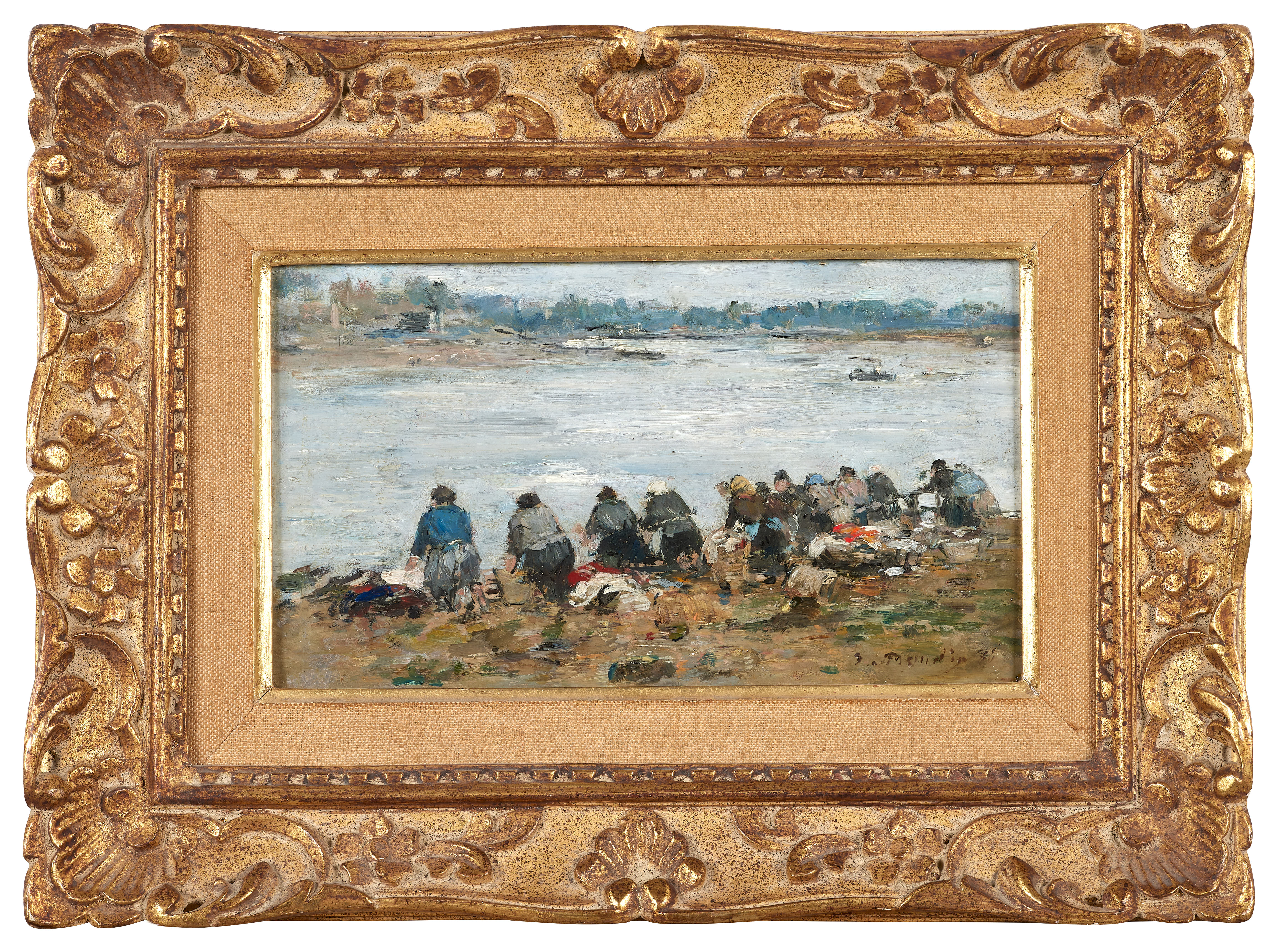 Laveuses au bord de la Touques - circa 1885