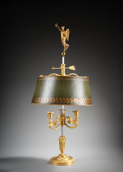 GRANDE LAMPE BOUILLOTTE D'ÉPOQUE RESTAURATION