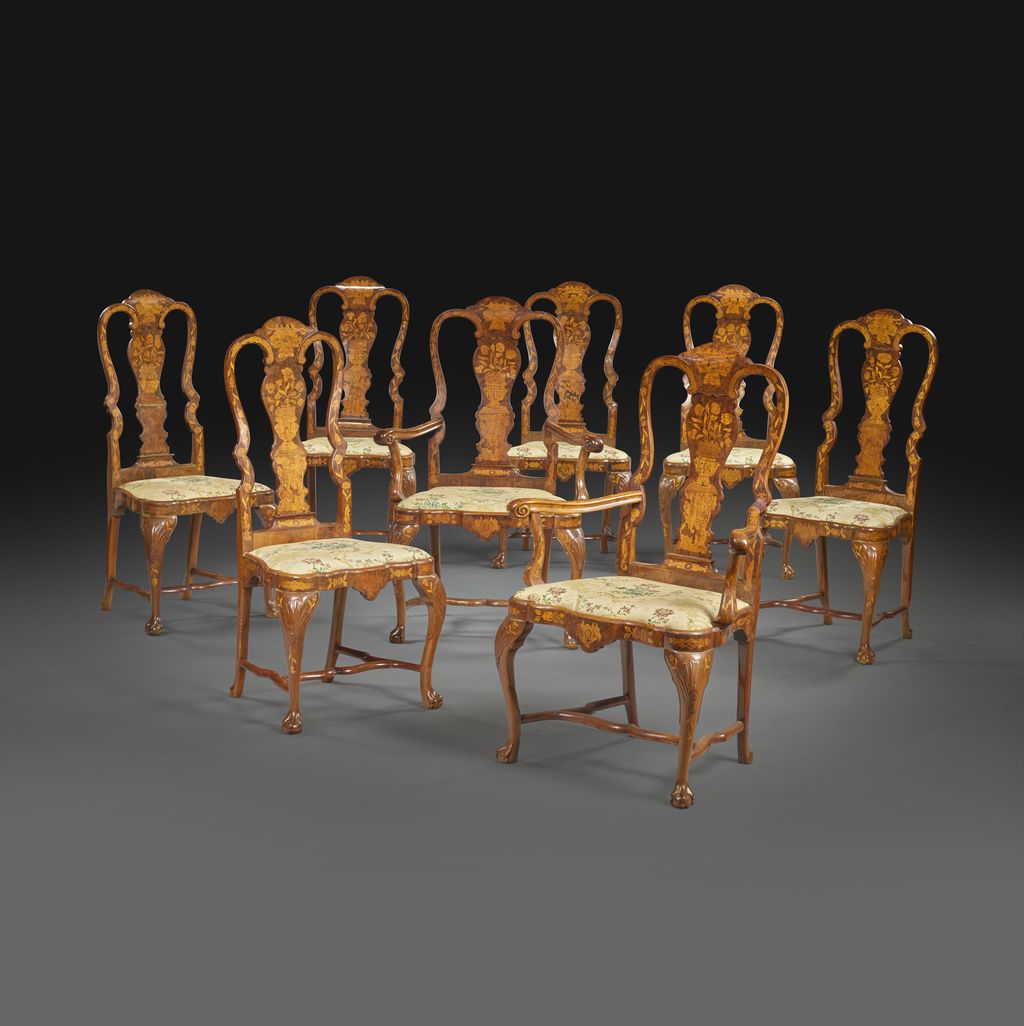 Type Mobilier Style Rococo MOBILIER DE SALLE À MANGER, TRAVAIL HOLLANDAIS DE STYLE ROCOCO