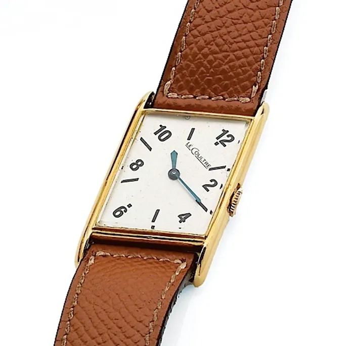 LECOULTRE Asymétrique, N° 75385, vers 1935 Elégante montre brace