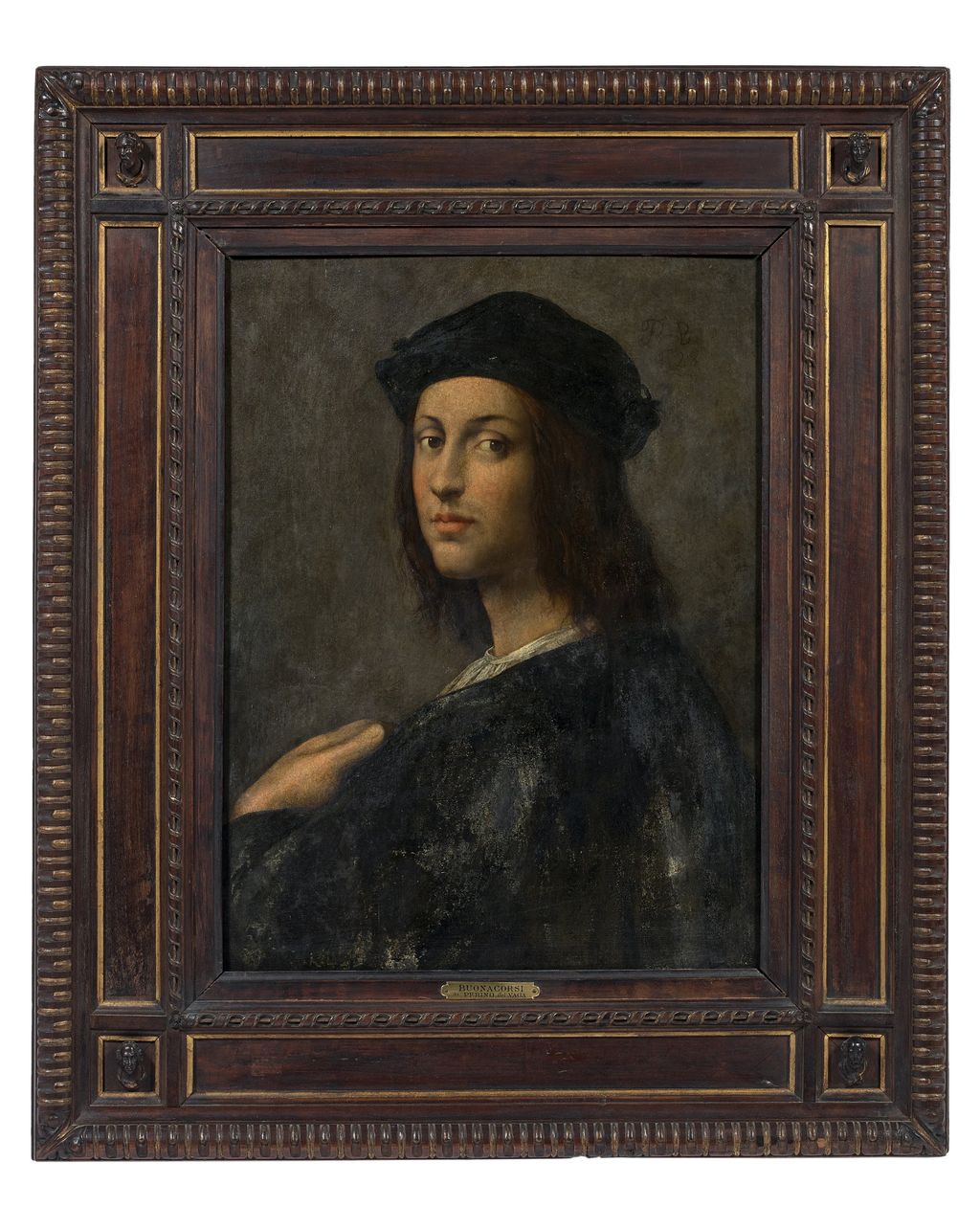 Portrait Miniature Ancien D’après Raphaël - Signé, Occasion