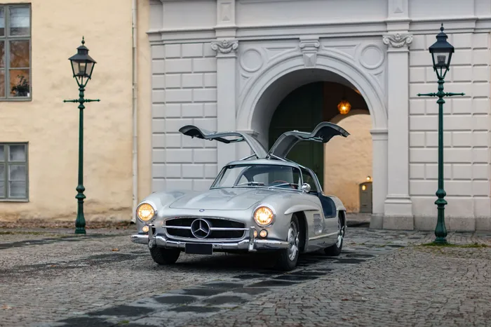 Cadre Photo Bois Voiture Mercedes 300 SL Collection 1/43