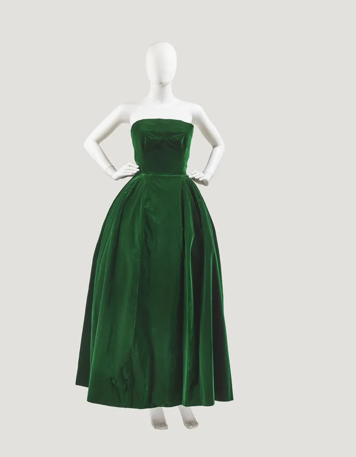 slim fit dress slacks Christian Dior dress Haute Couture 1969 – Les Merveilles De Babellou main image 1