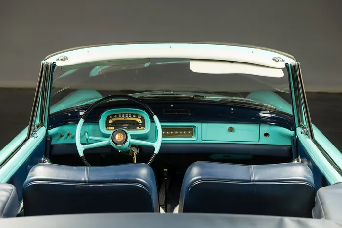 Voiture Ancienne En Tôle ATC Asahi Renault Floride Cabriolet HT, Japon 1960, L 23 Cm