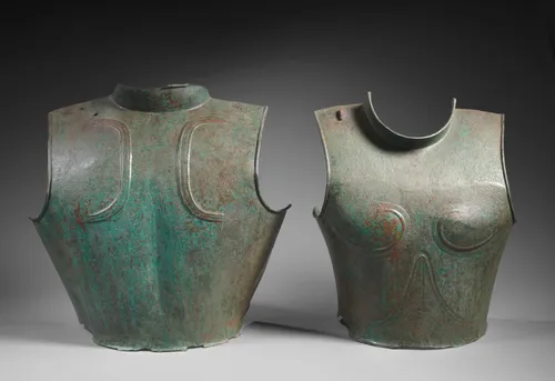 A Greek bronze cuirass,